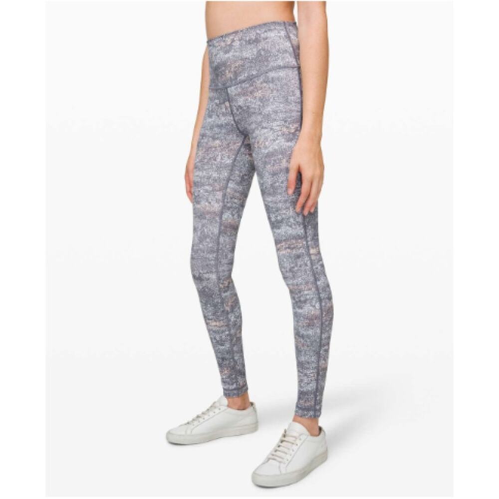 Lululemon Wunder Under High Rise Tight 28" Leggings Luxtreme Gray Speckle‎ 8